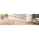 LUCEVI - Margrit Kajuitbed + Rolbed - Wit - 90x200 cm