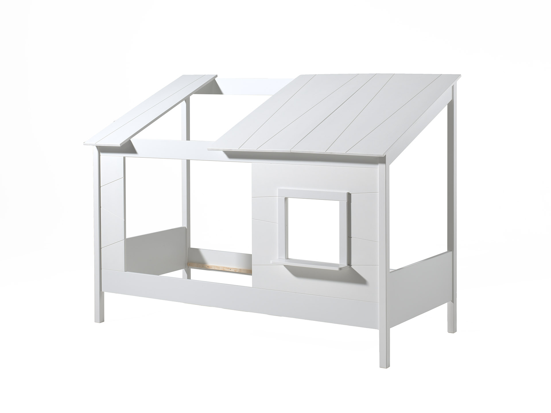 LUCEVI - Housebed 09 Huisbed + Rolbed - Wit - 90x200 cm