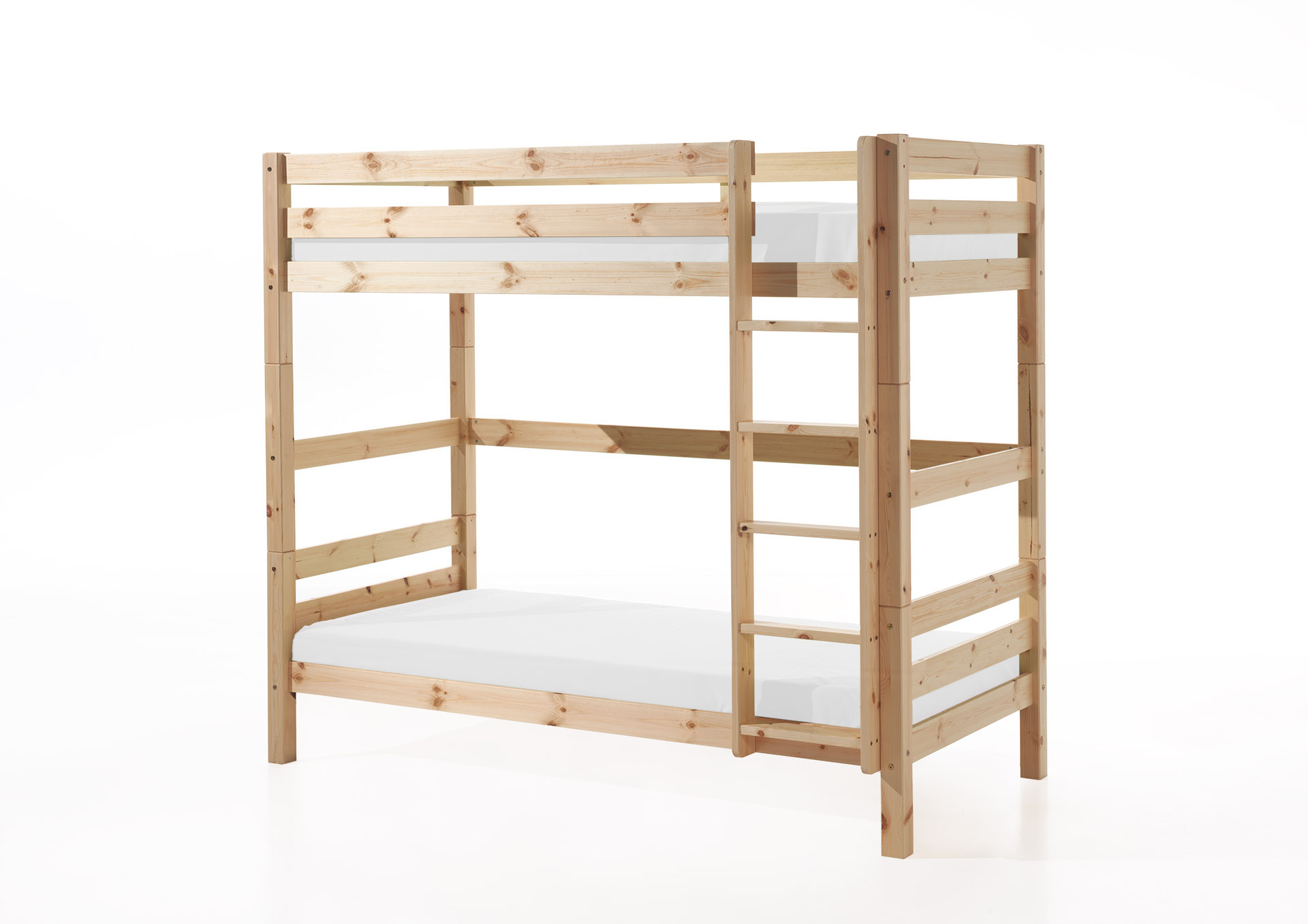 LUCEVI - Pino Stapelbed H180CM + 2 Lades + Ladder - Bruin - 90x200 cm