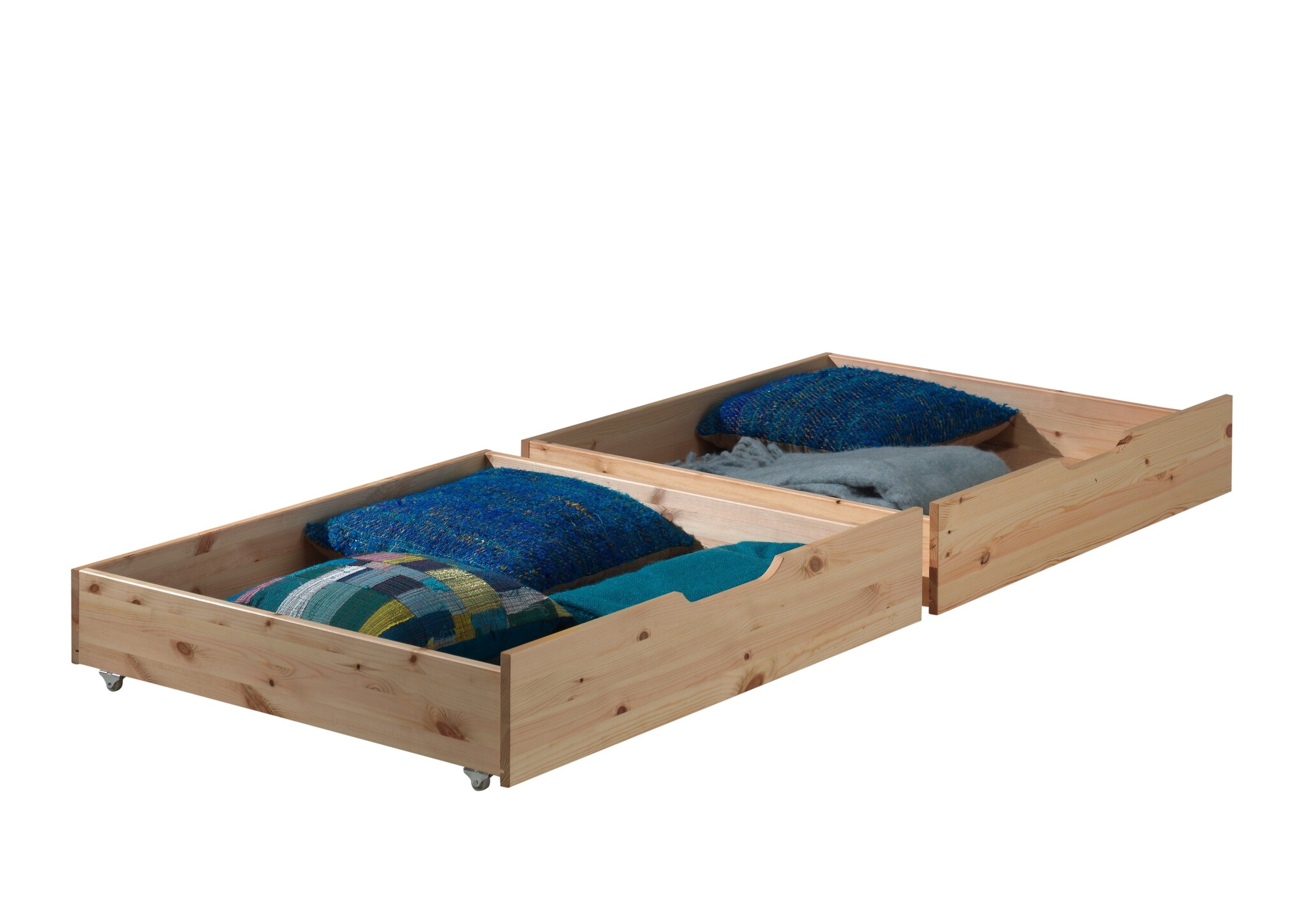 LUCEVI - Pino Stapelbed H180CM + 2 Lades + Ladder - Bruin - 90x200 cm