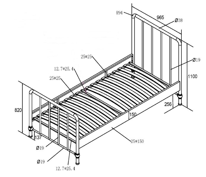 LUCEVI - Bronxx bed + Nachtkastje - Wit - 90x200 cm