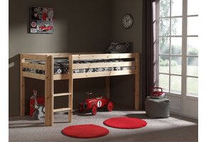 LUCEVI - Pino Halfhoogslaper met Ladder 90x200cm - Beige - H115CM