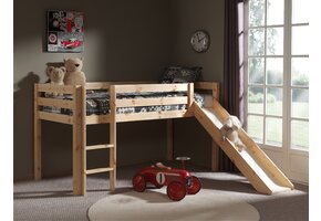 LUCEVI - Pino Halfhoogslaper met Glijbaan 90x200cm - Beige - H115CM