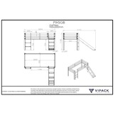 LUCEVI - Pino Halfhoogslaper met Glijbaan 90x200cm - Beige - H115CM