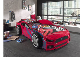 LUCEVI - Carbeds Panther Power Bed + Matras - Rood - 90x200 cm