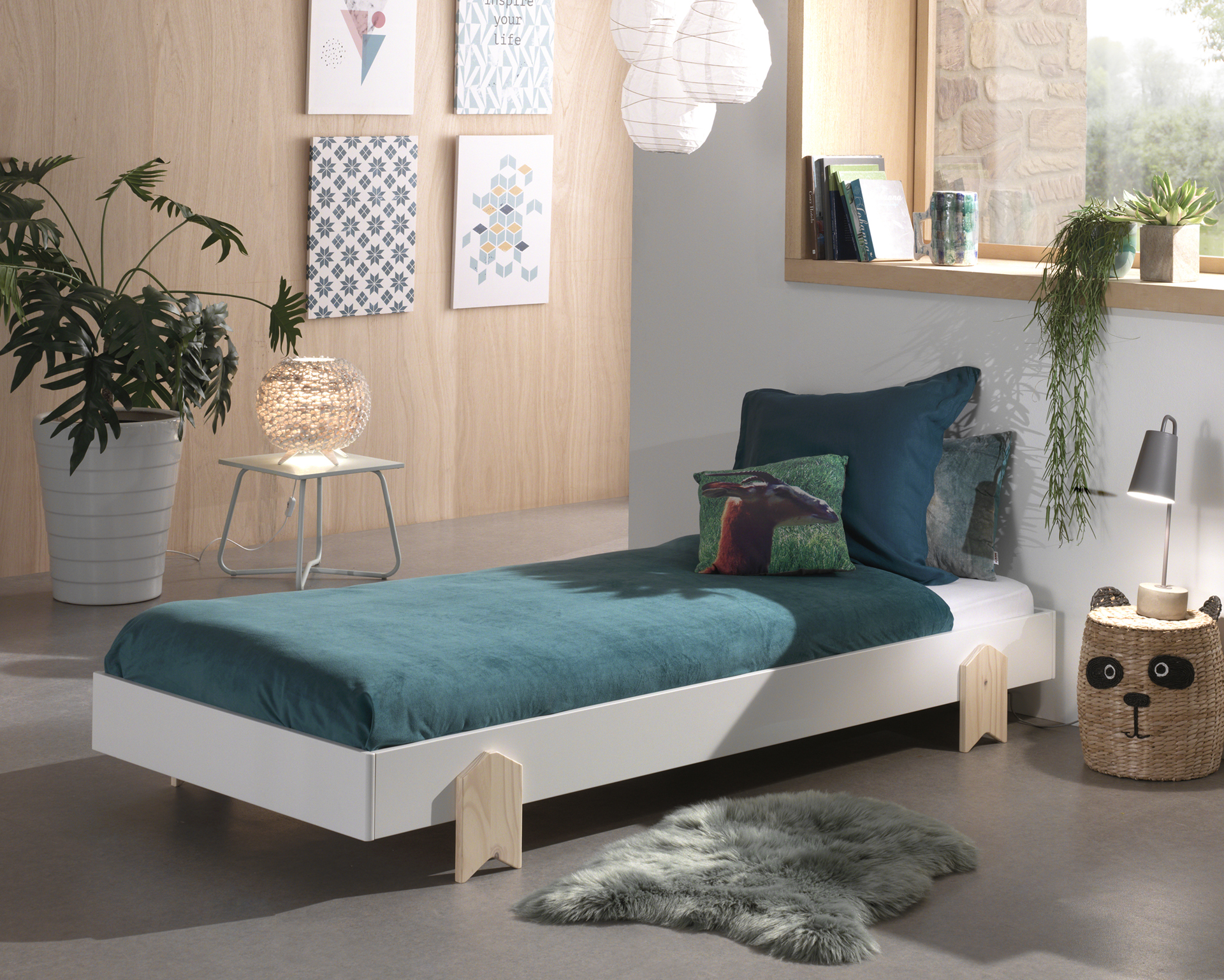 LUCEVI - Modulo Arrow Bed 90x200cm - Wit