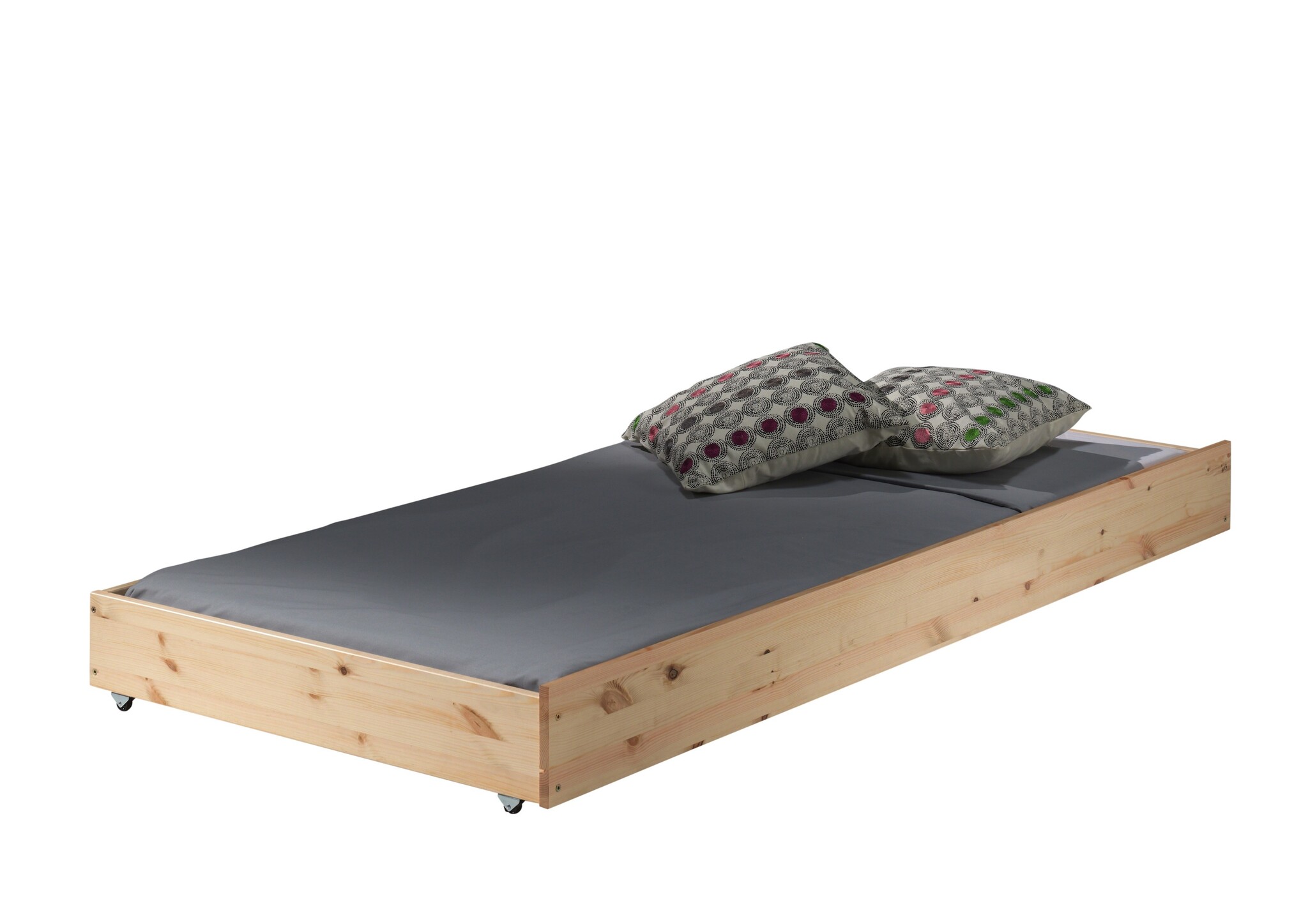 LUCEVI - Pino Stapelbed H160CM + Ladder + Rolbed - Bruin - 90x200 cm