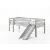 LUCEVI - Pino Halfhoogslaper met Glijbaan 90x200cm - Wit - H85CM