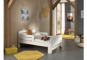 LUCEVI - Jumper Doorgroeibed + Matras - Wit - 60x140/ 90x200 cm