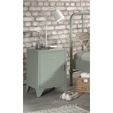 LUCEVI - Bronxx bed + Nachtkastje - Olive Green - 90x200 cm