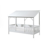 LUCEVI - Housebed 03 Huisbed + Lattenbodem - Wit - 90x200 cm