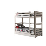 LUCEVI - Pino Stapelbed H180CM + Rolbed + Ladder - Wit - 90x200 cm