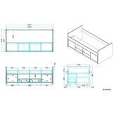 LUCEVI - Bonny Kajuitbed + Lattenbodem - Blauw - 90x200 cm