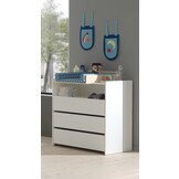 LUCEVI - Kiddy Commode 3 Laden - Wit - 90x47 cm