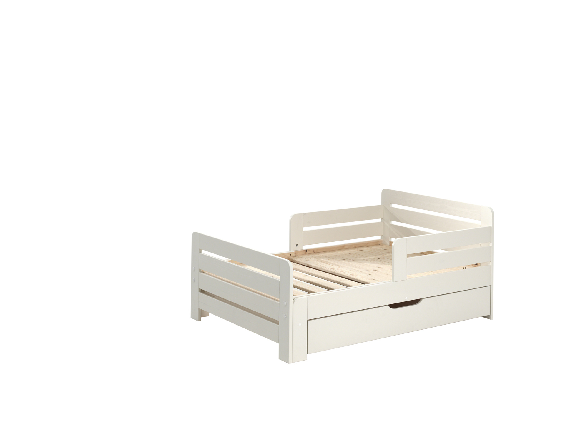 LUCEVI - Jumper Doorgroeibed + Lade - Wit - 60x140/ 90x200 cm