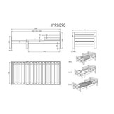 LUCEVI - Jumper Doorgroeibed + Lade - Wit - 60x140/ 90x200 cm