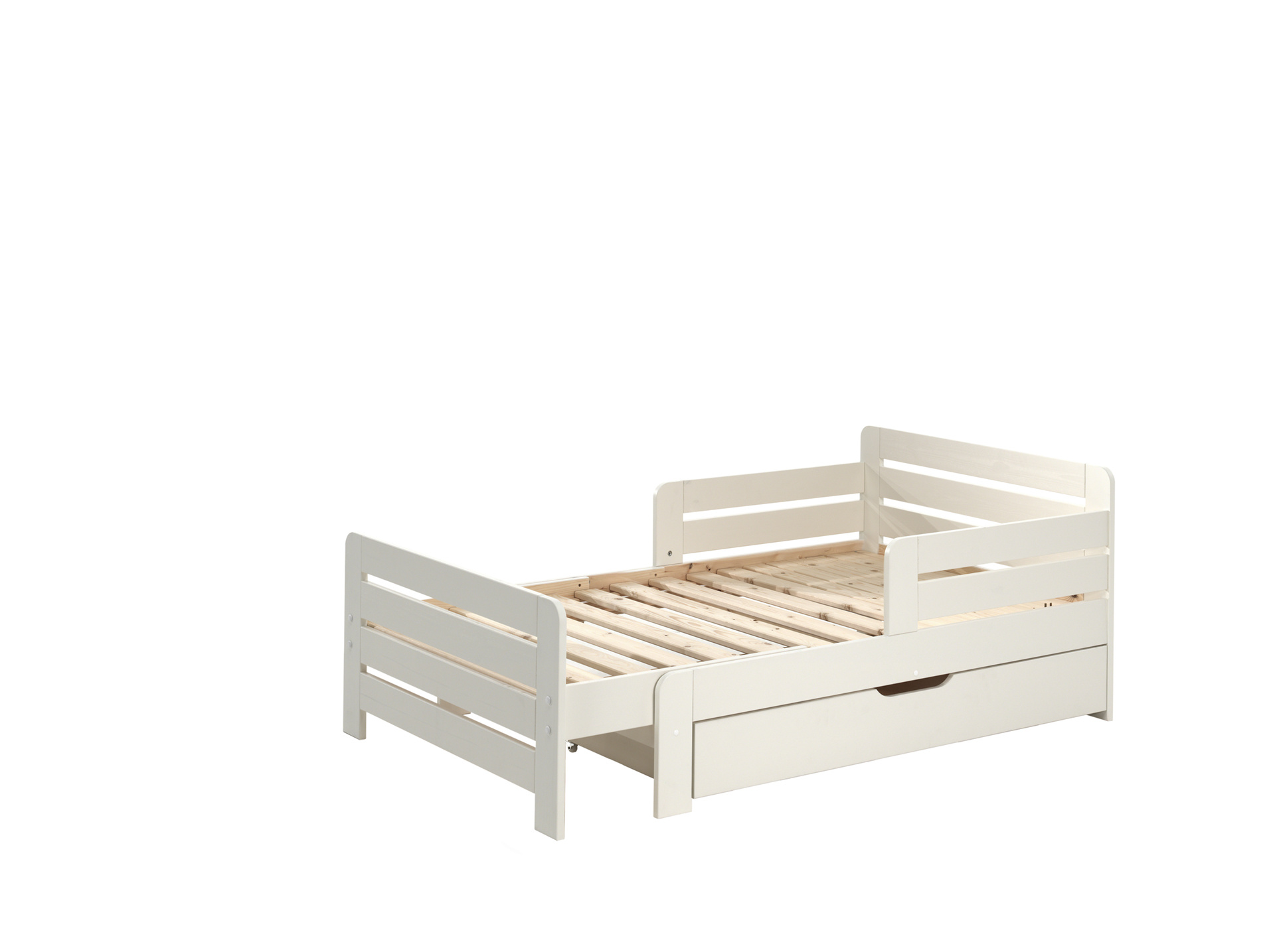 LUCEVI - Jumper Doorgroeibed + Lade - Wit - 60x140/ 90x200 cm