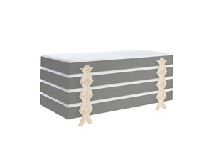 LUCEVI - Modulo Smiley Stapelbare bedden - 4 stuks - Grijs - 90x200 cm