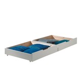 LUCEVI - Pino Stapelbed H160CM + Ladder + 2 Lades - Wit - 90x200 cm