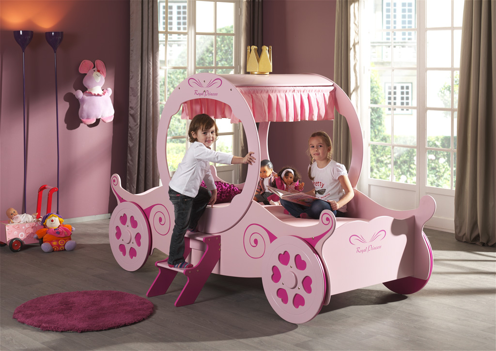 LUCEVI - Carbeds Princess Kate 90x200cm - Roze