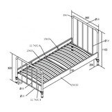 LUCEVI - Bronxx Bed 90x200cm - Zwart