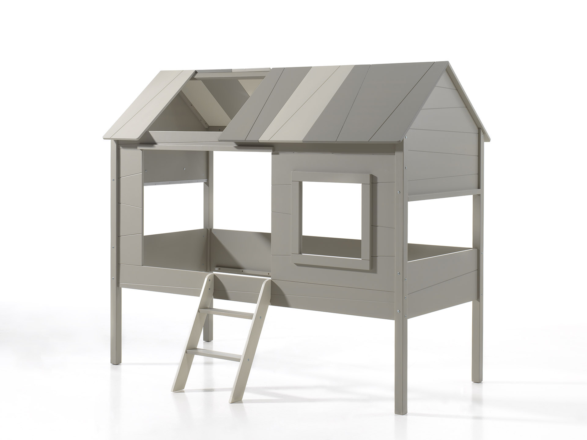 LUCEVI - Charlotte Huisbed + Set Gordijntjes - Beige - 90x200 cm
