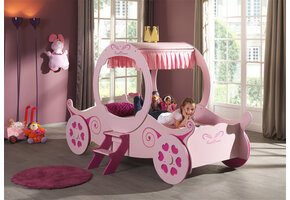 LUCEVI - Carbeds Princess Kate Bed + Matras - Roze - 90x200 cm