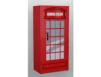 LUCEVI - Carbeds London Bus Kleerkast 190x89x56cm - Rood