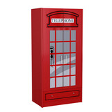 LUCEVI - Carbeds London Bus Kleerkast 190x89x56cm - Rood