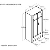 LUCEVI - Carbeds London Bus Kleerkast 190x89x56cm - Rood