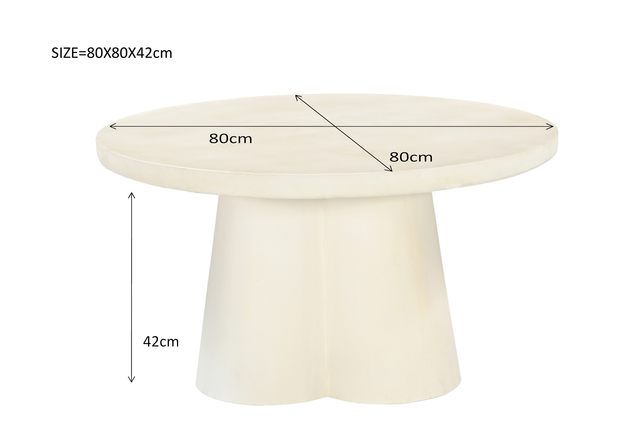 Brix - Salontafel Brix Clubs Sandy 80cm - Beton / MDF