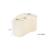 Brix - Salontafel Brix Organic Sandy 70cm - Beton / MDF