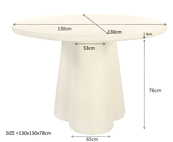 Brix - Salontafel Brix Clubs Sandy 130cm - Beton / MDF