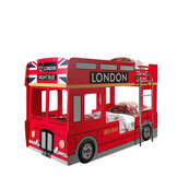 LUCEVI - Carbeds London Bus stapelbed 90x200cm - Rood