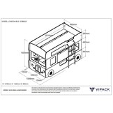 LUCEVI - Carbeds London Bus stapelbed 90x200cm - Rood