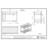 LUCEVI - Pino Stapelbed 90x200cm - Grijs