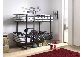 LUCEVI - Oscar stapelbed 90x200cm - Zwart