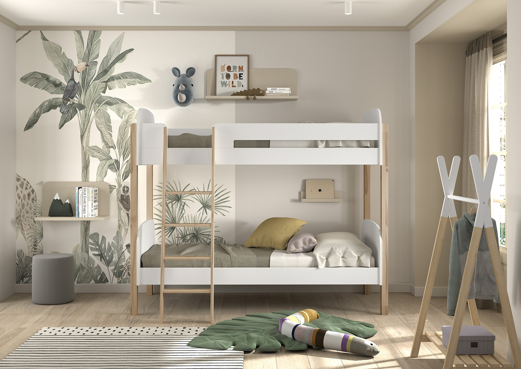 LUCEVI - Kiddy Stapelbed 90x200cm - Wit
