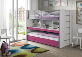 LUCEVI - Bonny Stapelbed 90x200cm - Roze