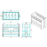LUCEVI - Bonny Stapelbed 90x200cm - Wit