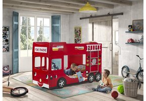 LUCEVI - Carbeds Fire Truck stapelbed 90x200cm - Rood