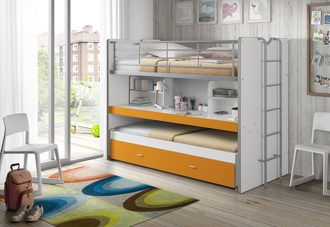 LUCEVI - Bonny Stapelbed 90x200cm - Oranje