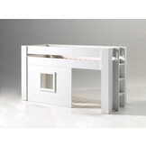 LUCEVI - Noah Halfhoogslaper + Set van Gordijntjes - Wit - 90x200 cm