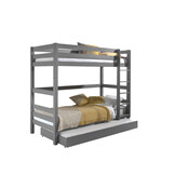 LUCEVI - Pino Stapelbed H180CM + Rolbed - Grijs - 90x200 cm
