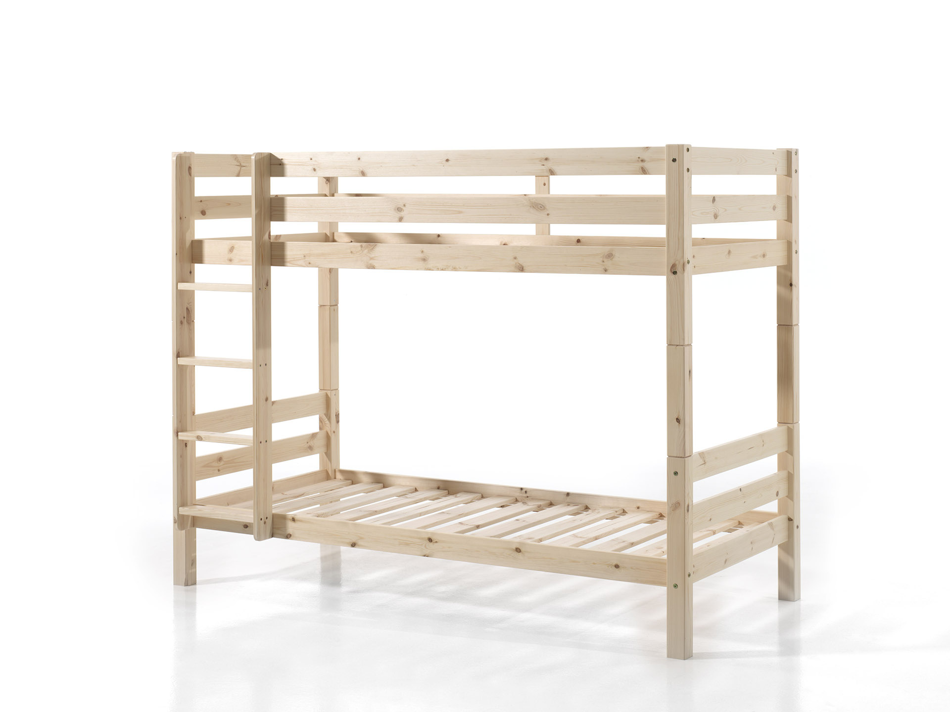 LUCEVI - Pino Stapelbed H160CM + Ladder + 2 Lades - Bruin - 90x200 cm