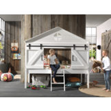 LUCEVI - Barnie Huisbed + Lattenbodem - Wit - 90x200 cm