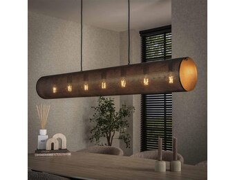 Hoyz Collection - Hanglamp 7L Koker XL Mesh - Artic Zwart