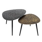 Hoyz Collection - Salontafel Driehoekig Patina Metal - Set van 2