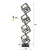 Hoyz Collection - Vloerlamp 4L Kubus - Charcoal