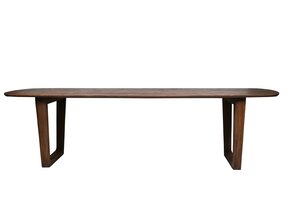 Livingfurn - Eetkamertafel Cortez - Bruin - Mangohout - 270 cm